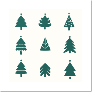 christmas trees Posters and Art